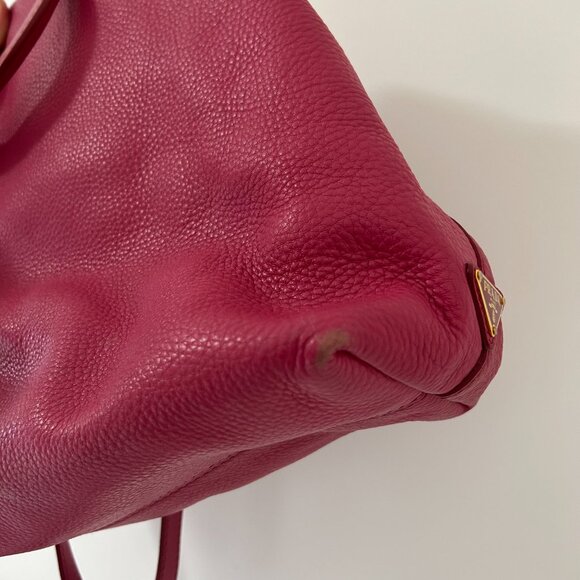 Authentic Prada Large Leather Tote Bag with Strap - Picture 9 of 14